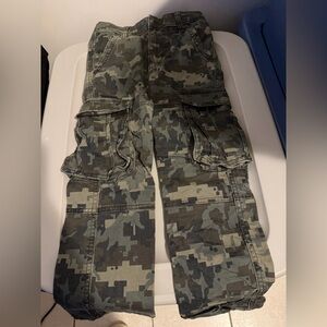 Wrangler Kids Digital Camo Cargo Pants - Green/Gray/Black